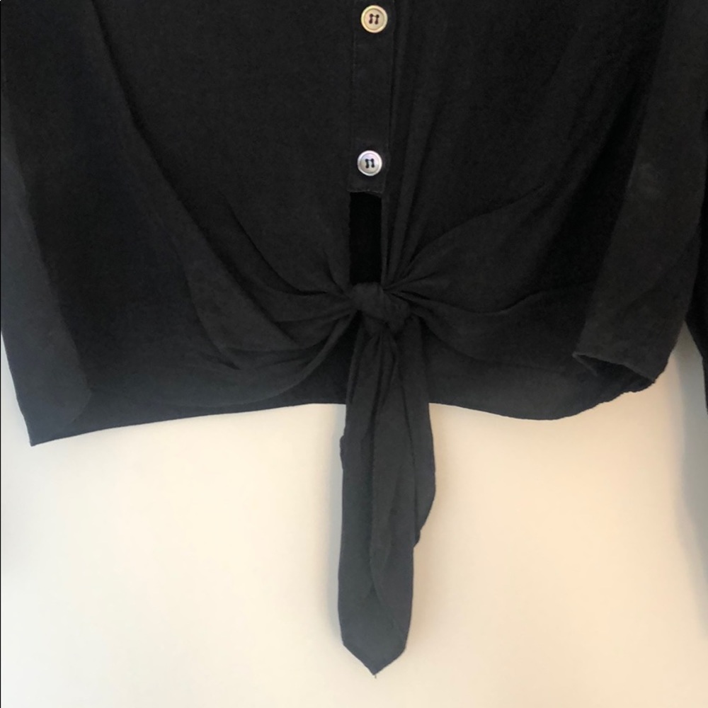 Fifteen Twenty Silk Blouse with Tie bottom - Picture 2 of 2